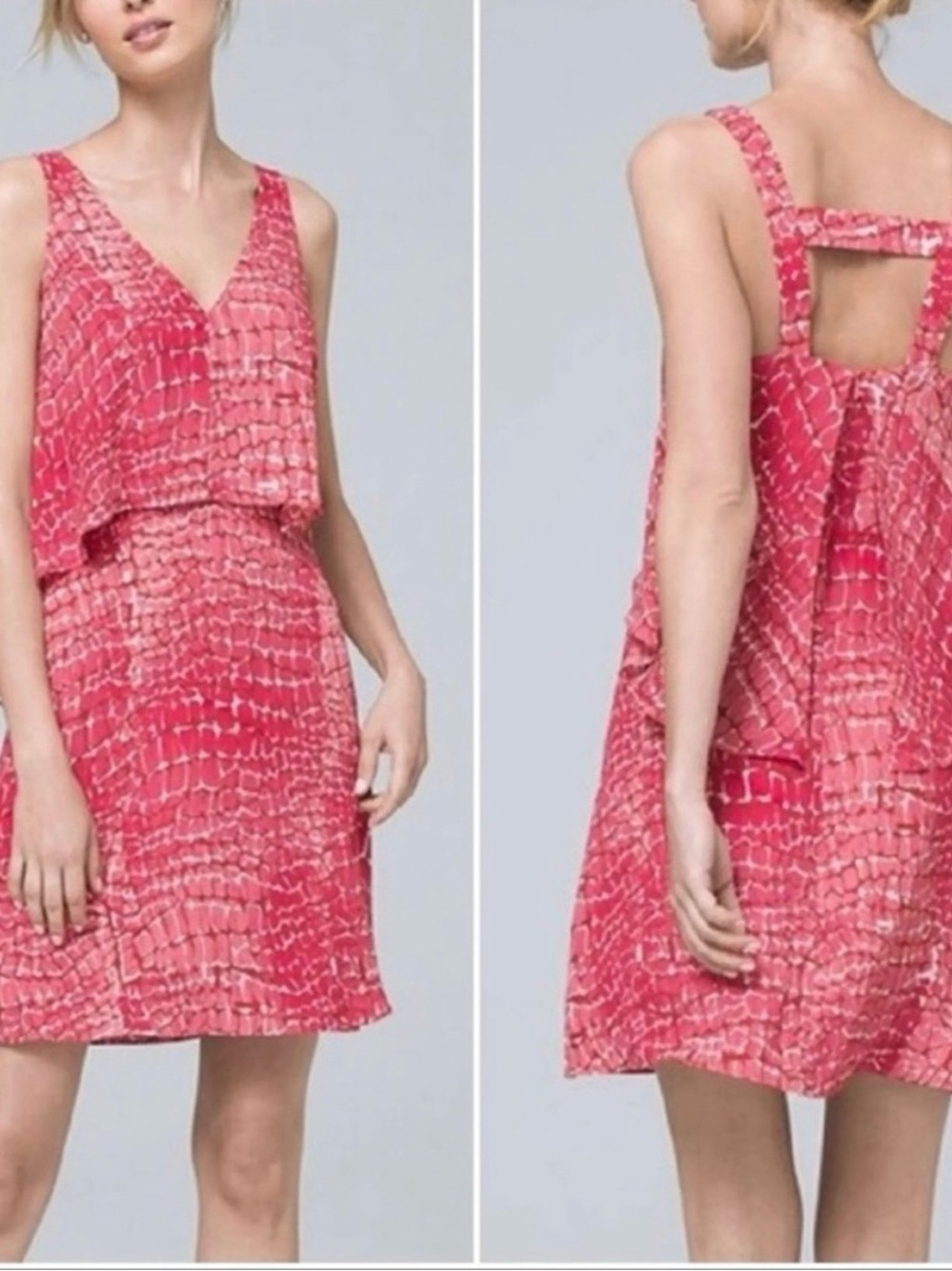 *WHBM Coral Snake Print Tunic Top - Size Small